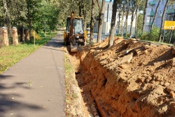 Реконструкция трассы ЦО на ул. Ленина в Красноармейске